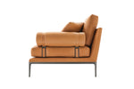 Load image into Gallery viewer, B-and-B-bebitalia-Atoll-Brown-leather-sofa-on-a-white-background
