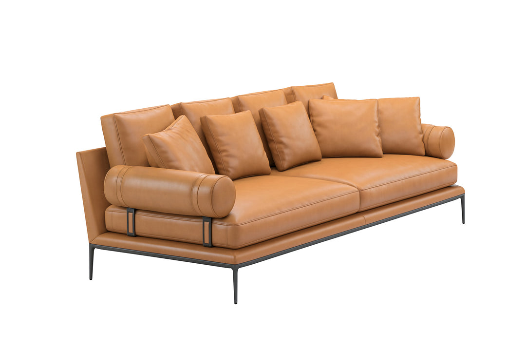 B-and-B-bebitalia-Atoll-Brown-leather-sofa-on-a-white-background